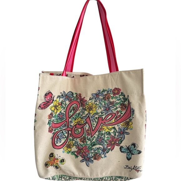 Brighton Love Tweet Tote Bag by Tom Clancy - Hand-Sketched Canvas Carryall - Picture 7 of 7